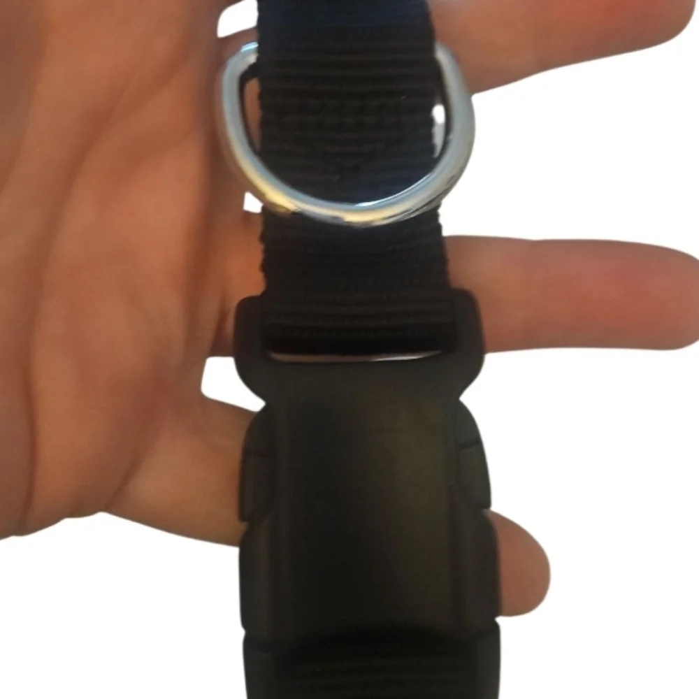 NEW! COMFY COLLAR Black Adjustable Dog Pet Collar Accessory Large.
